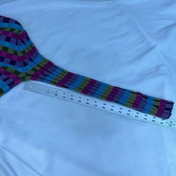 Y2K Field Gear Multicolored Geometric Ribbed Top Sz M Women’s - Picture 6 of 6